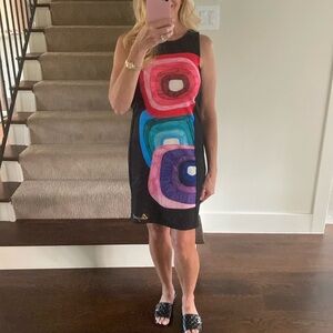 Desigual Sleeveless Geometric Print Dress, Size Small